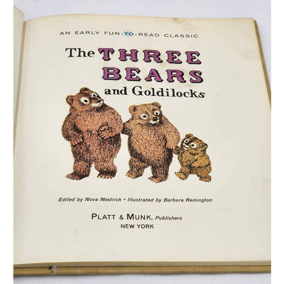 The Three Bears And Goldilocks Childrens Early Fun To Read Classic Vintage 1962