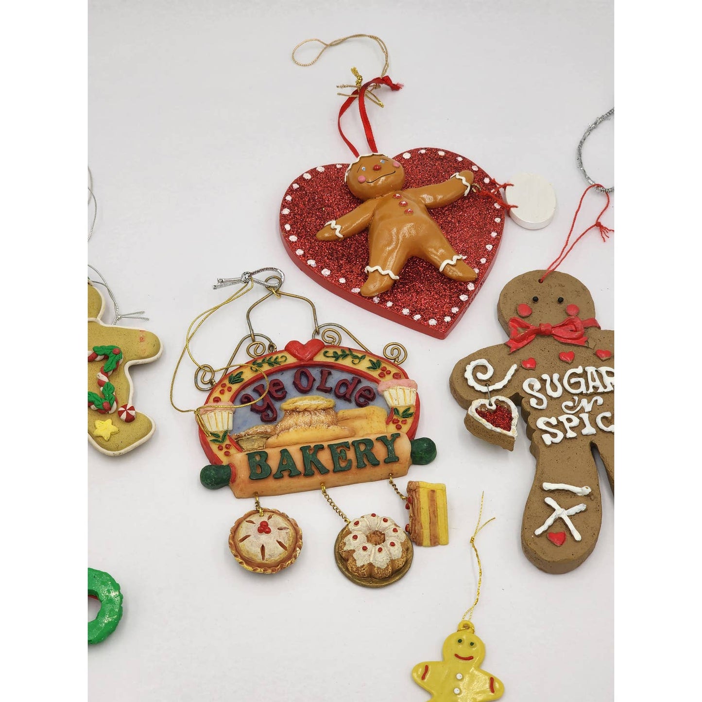 Christmas Tree Ornaments Gingerbread Christmas Lot 7 Ye Olde Bakery Vintage