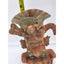 Mexican Folk Art Zapotec Pitao Cozobi Aztec Style Statue Warrior Headdress 11"