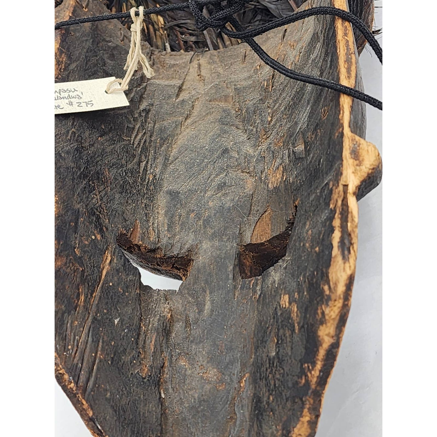 African Mask Salampasu Wamulandwa Zaire Tribal Feathers 20"