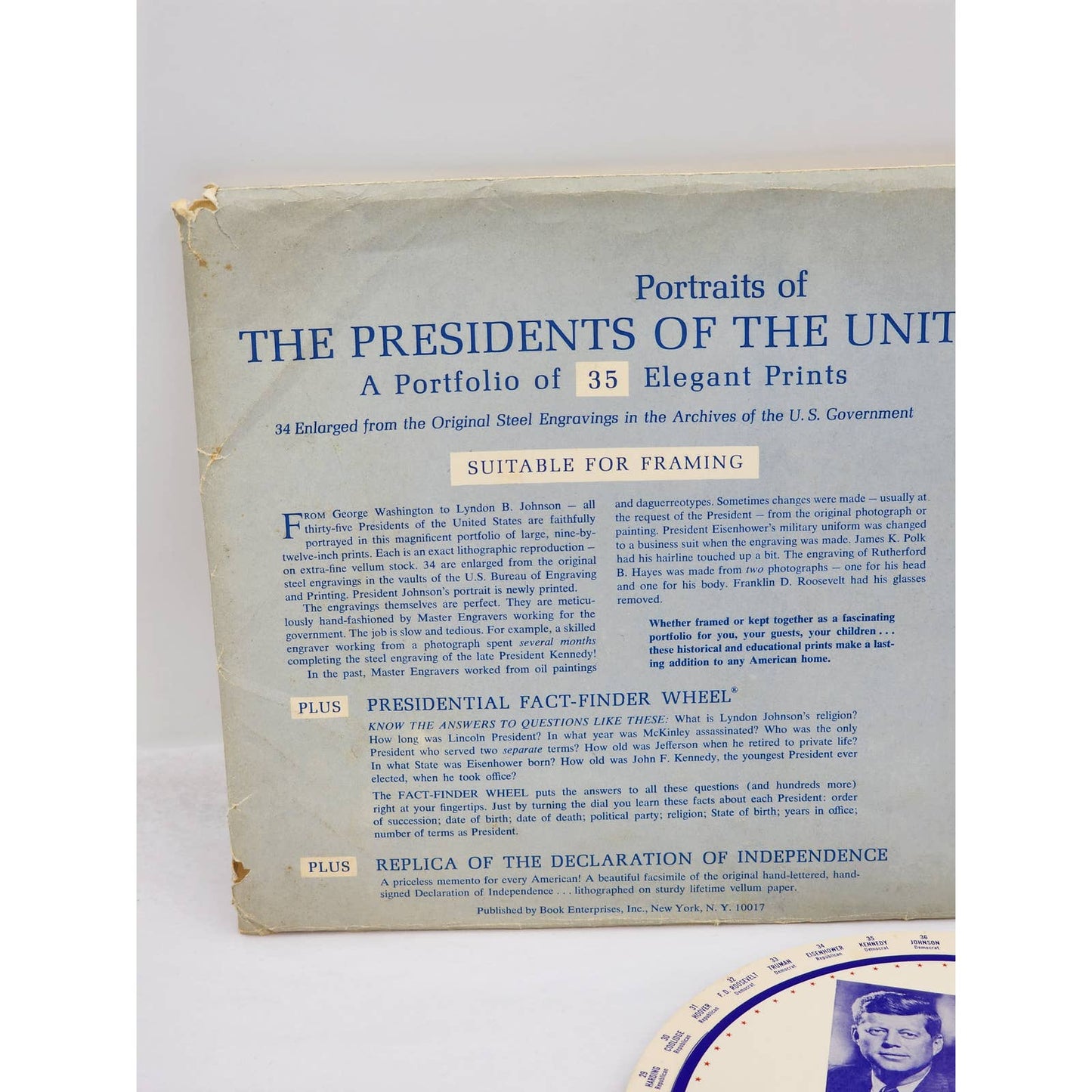 Portraits Presidents United States Complete George Washington to Lyndon Johnson