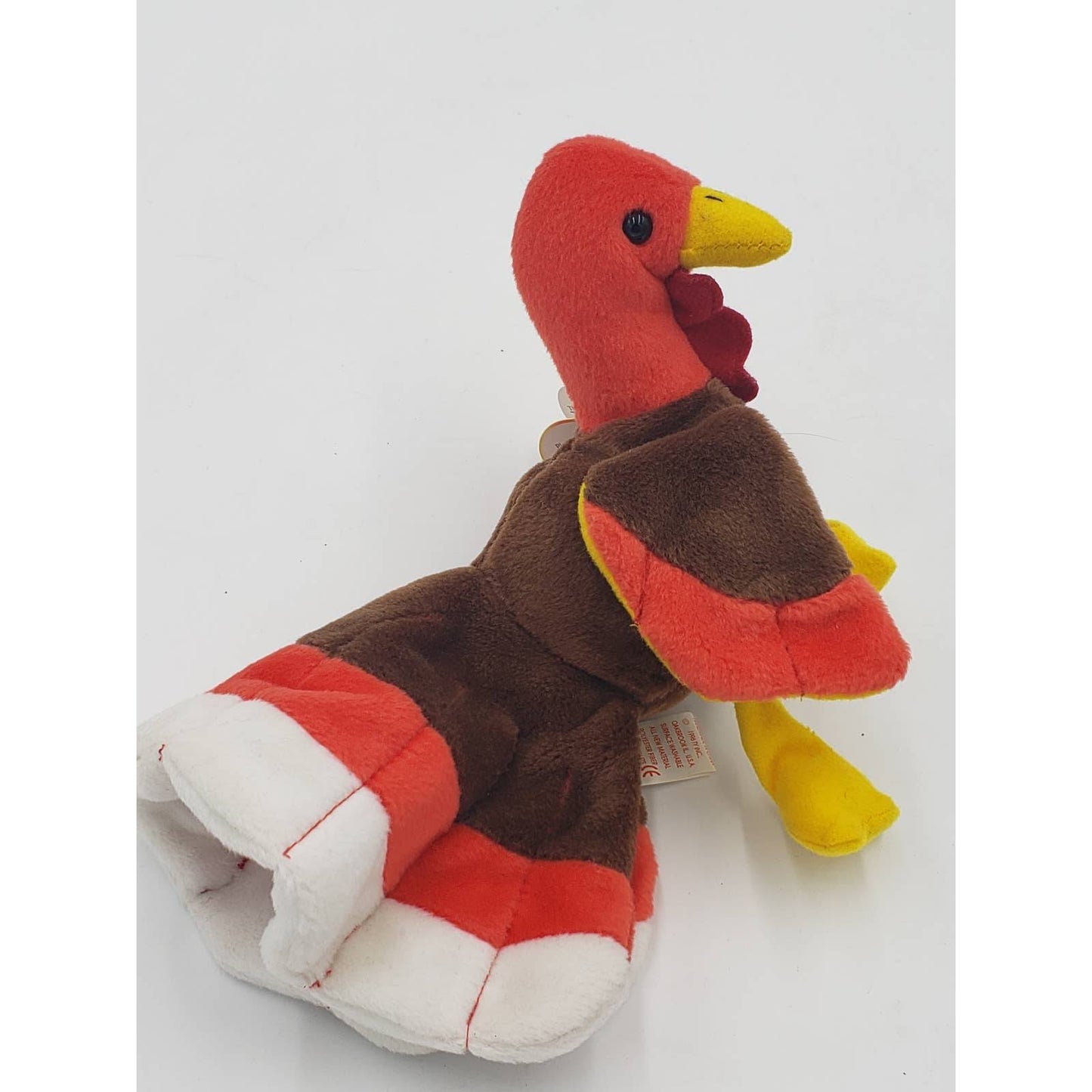 Ty Beanie Babies 1996 Gobbles the Turkey Collectible - PVC Pellets