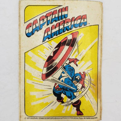 Vintage Captain America 1979 Marvel Sticker Throwing Shield Superheroes 3x4