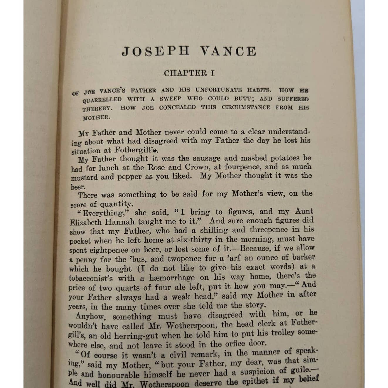 Joseph Vance All Ill-written Autobiography By William De Morgan Antiquarian 1922