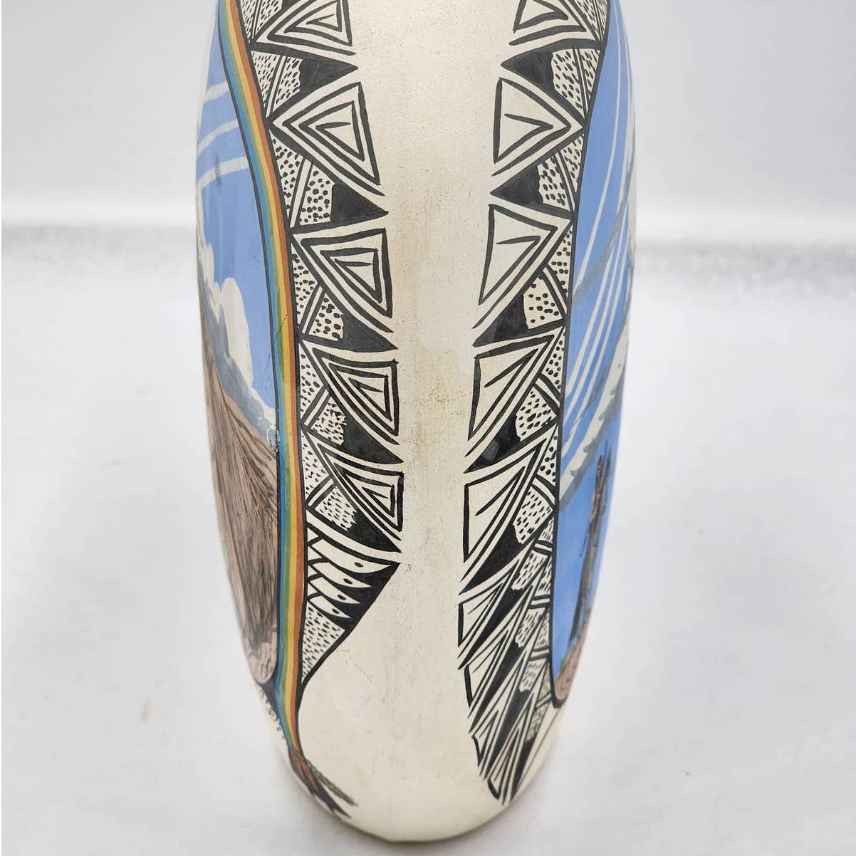 Native American Style Pottery Vase Southwestern Robert Maryboy Navajo Signed