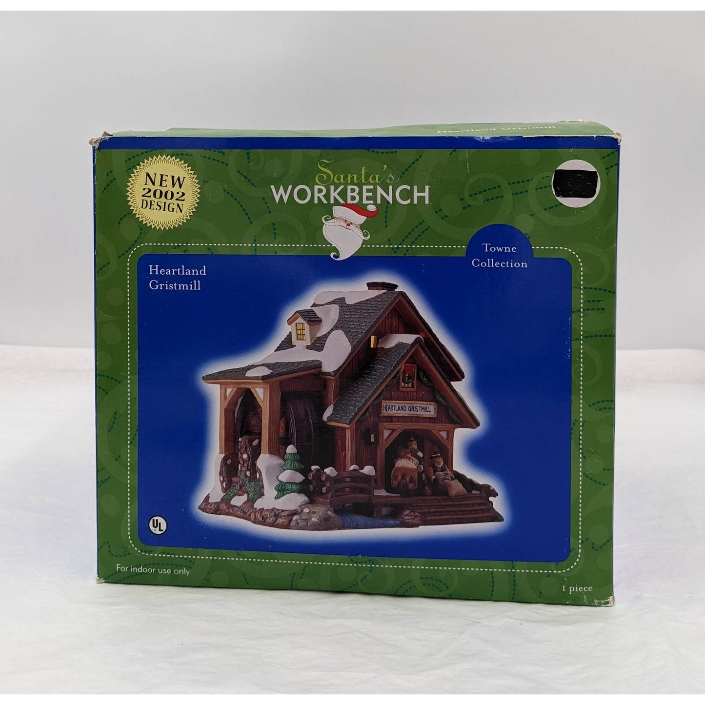 Heartland Gristmill Santa Workbench Christmas Village Towne Collection With Box