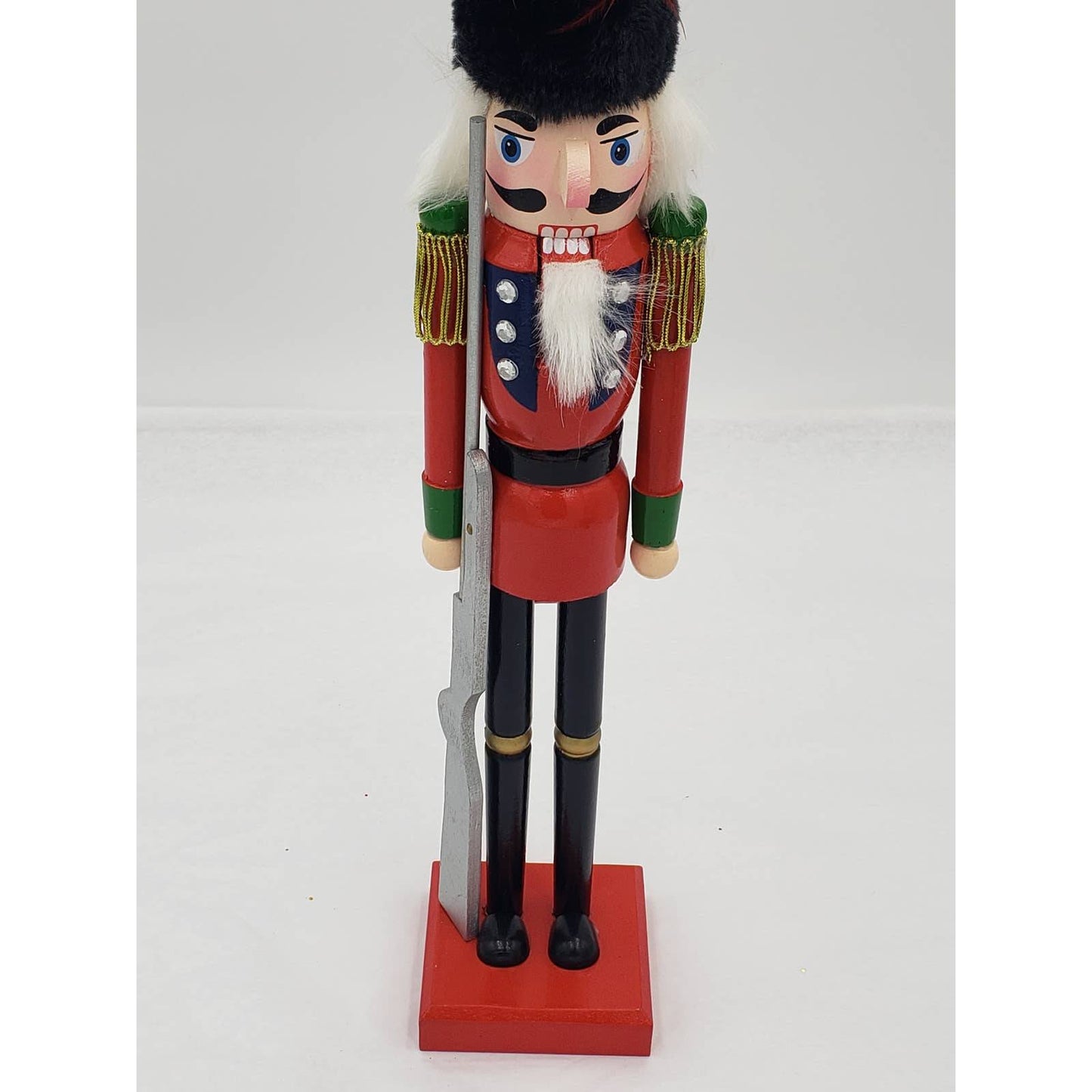 Nutcracker Thin Soldier with Rifle Jeweled Bedazzled 15"