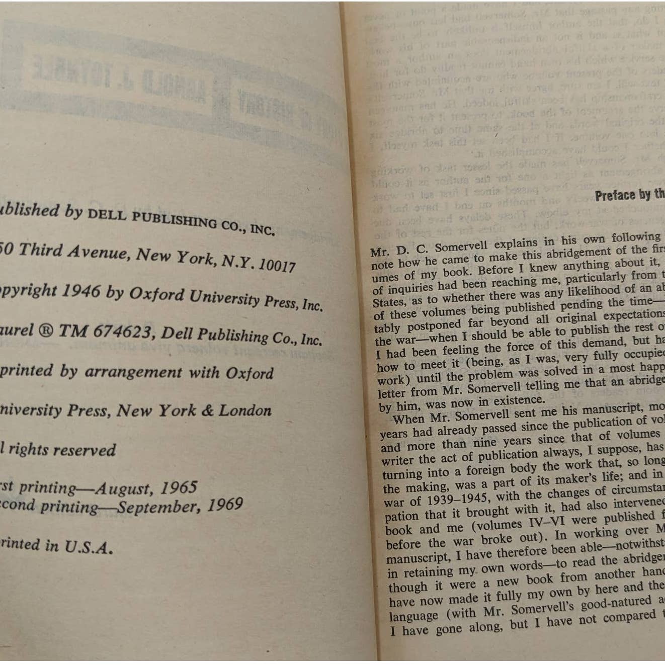 A Study Of History Volume 1 And Volume 2 By Arnold J. Toynbee Paperback