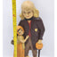 Vintage Ben Franklin Cast Iron Doorstop Holding Cane Hugging Girl Heavy 14" Tall