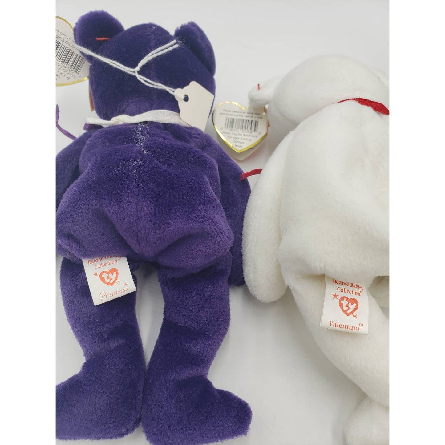 Beanie Baby Rare Lot w/Errors: Princess, Curly, Hissy, Valentino, Peace, Rainbow