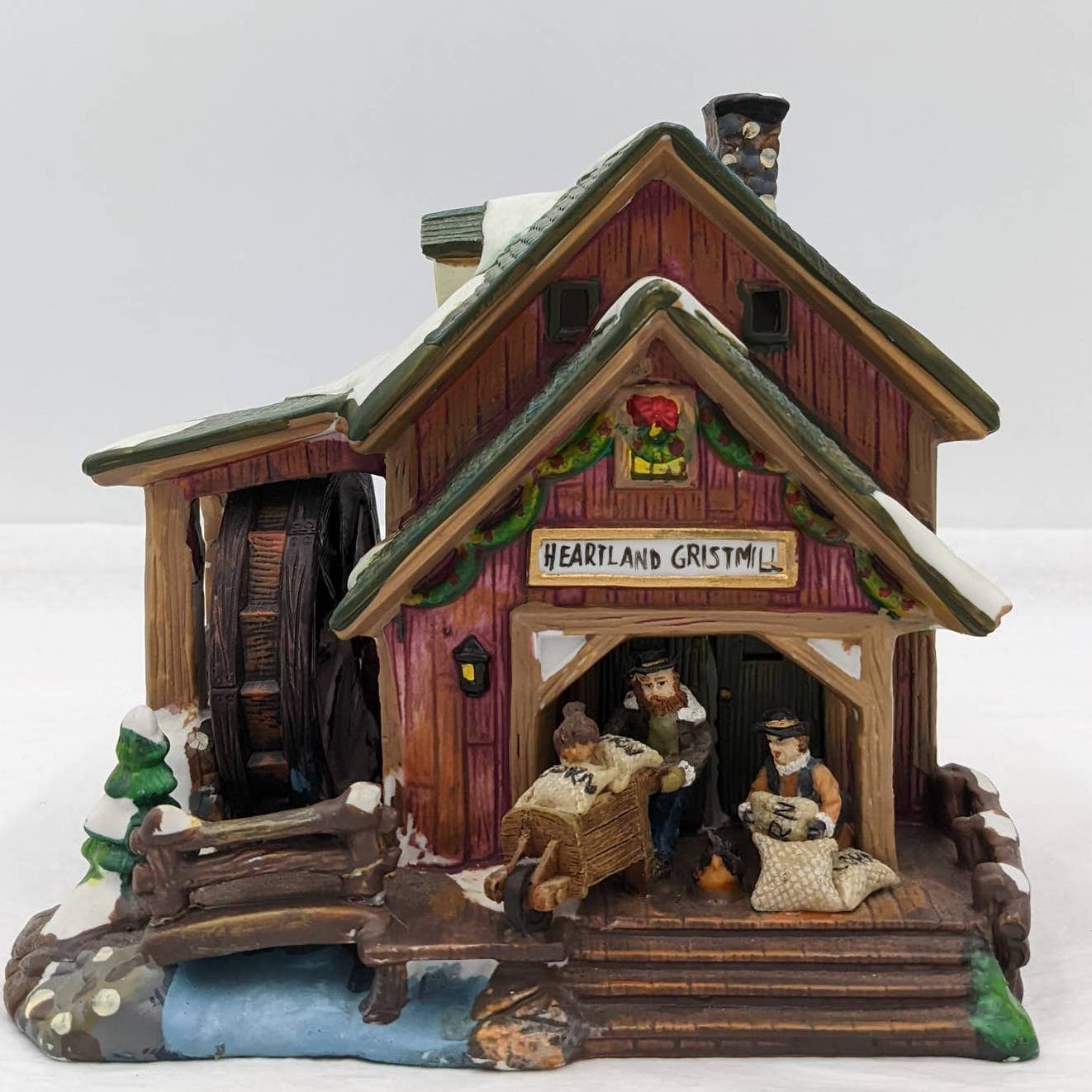 Heartland Gristmill Santa Workbench Christmas Village Towne Collection With Box