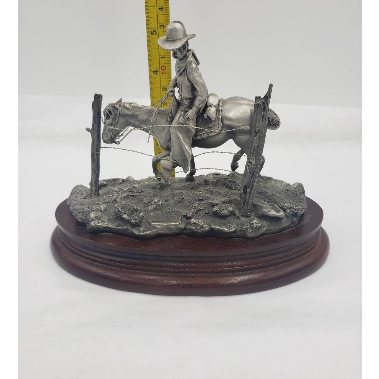 Chilmark Pewter Polland Line Rider Sculpture Cowboy Horse 1982 Limited Edition