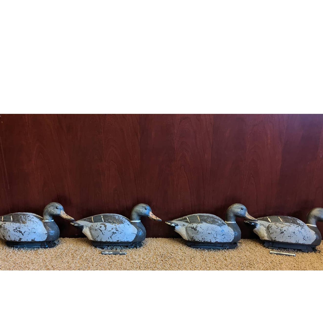 Lot Of 4 Plastic Hunting Duck Decoys Vintage