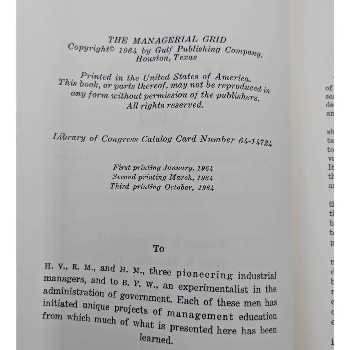 Managerial Grid Key Orientation For Achieving Productions Through People 1964