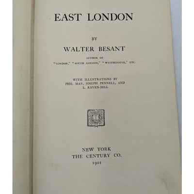 East London By Walter Besant Antiquarian 1901