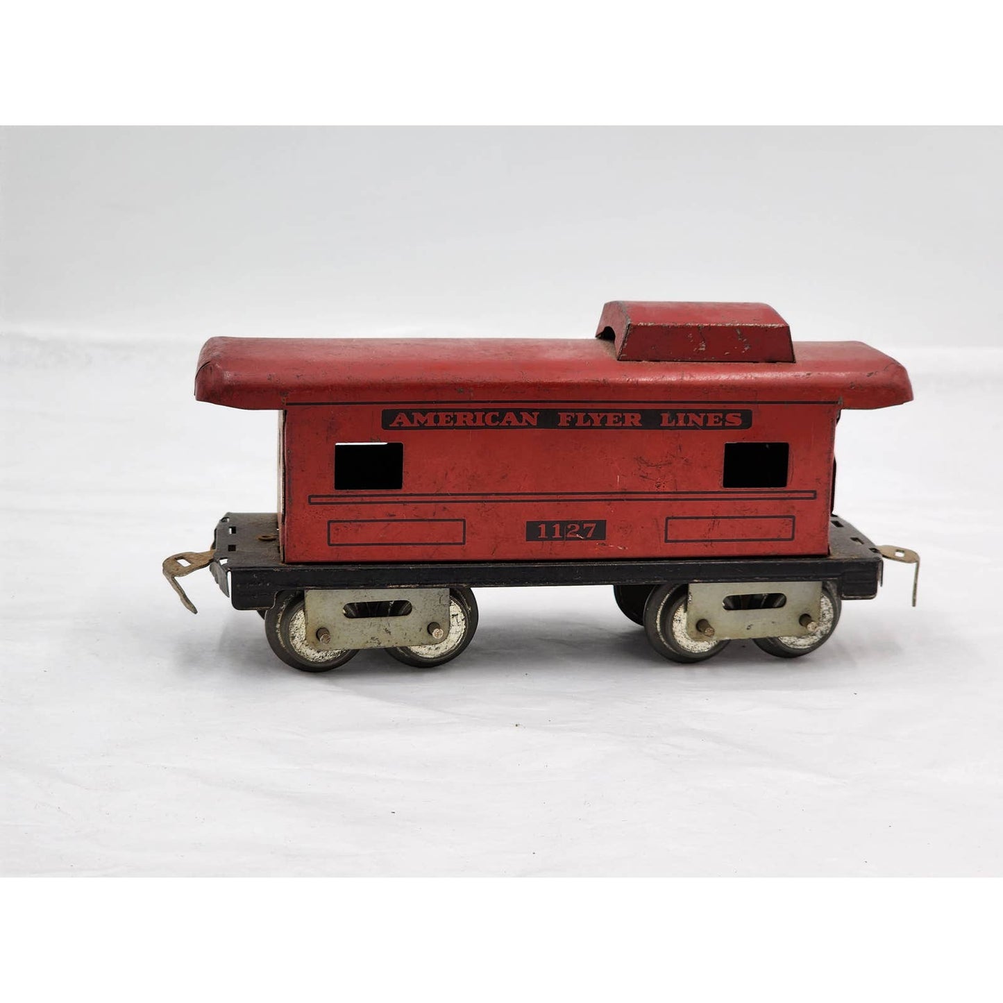 American Flyer Lines 1127 Tinplate Vintage Red Caboose Train Car