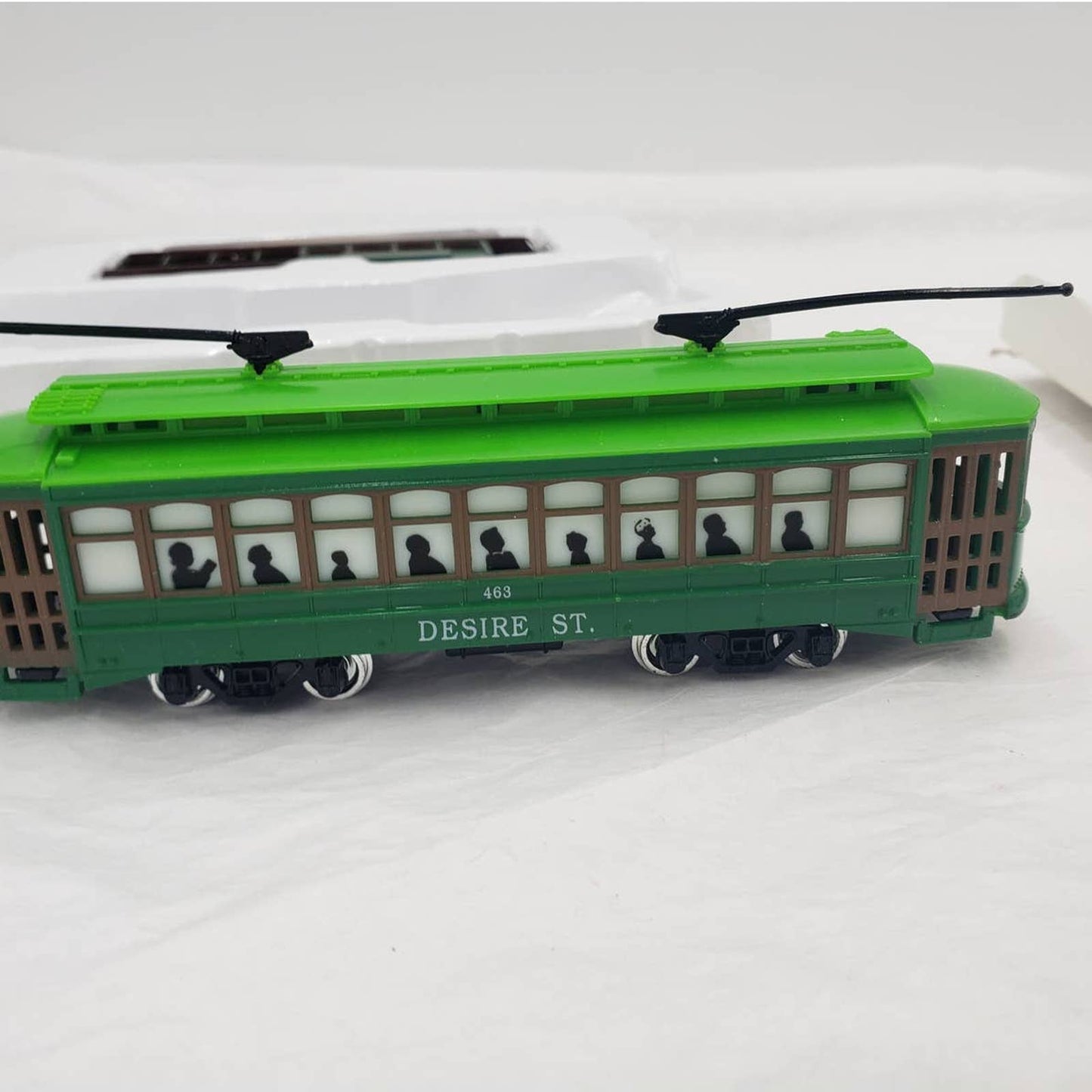 2 Classic Streetcars Trains Locomotives with Box