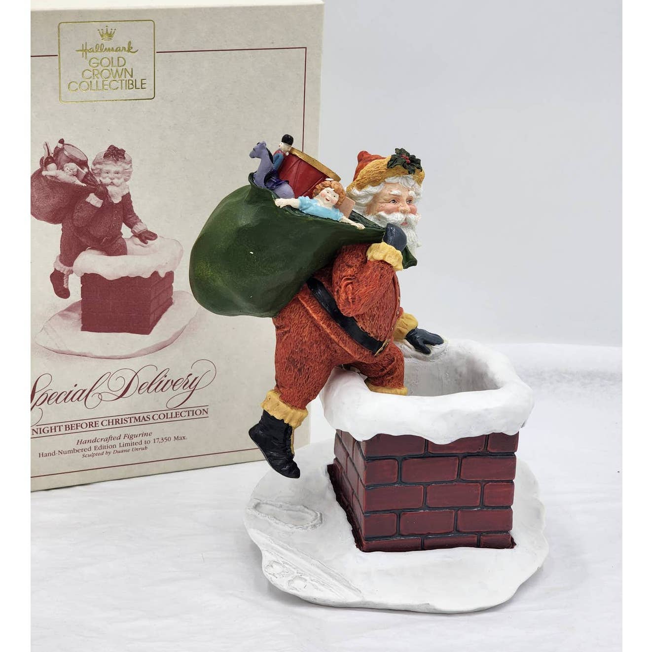 Night Before Christmas Hallmark 1987 Santa Chimney Special Delivery Duane Unruh