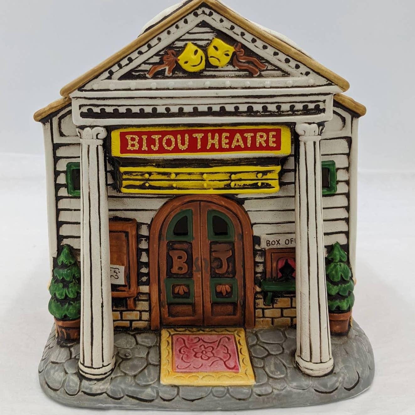 Vintage Lefton Bijou Theatre Now Playing 1988 00897 Christmas Village Colonial