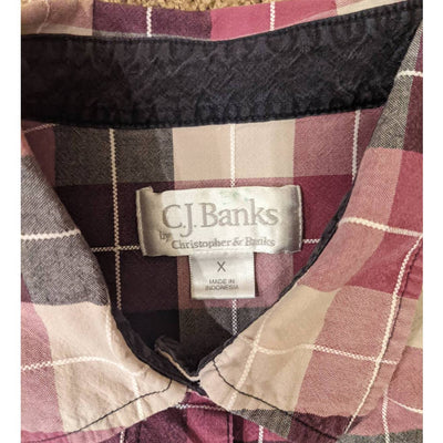CJ Banks Christopher Banks Womens Button Up Long Sleeve Shirt Size X