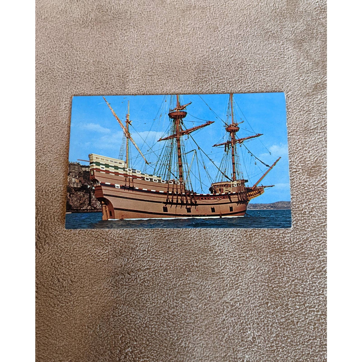 Vintage Postcard Plymouth Rock Mayflower II Plymouth Massachusetts