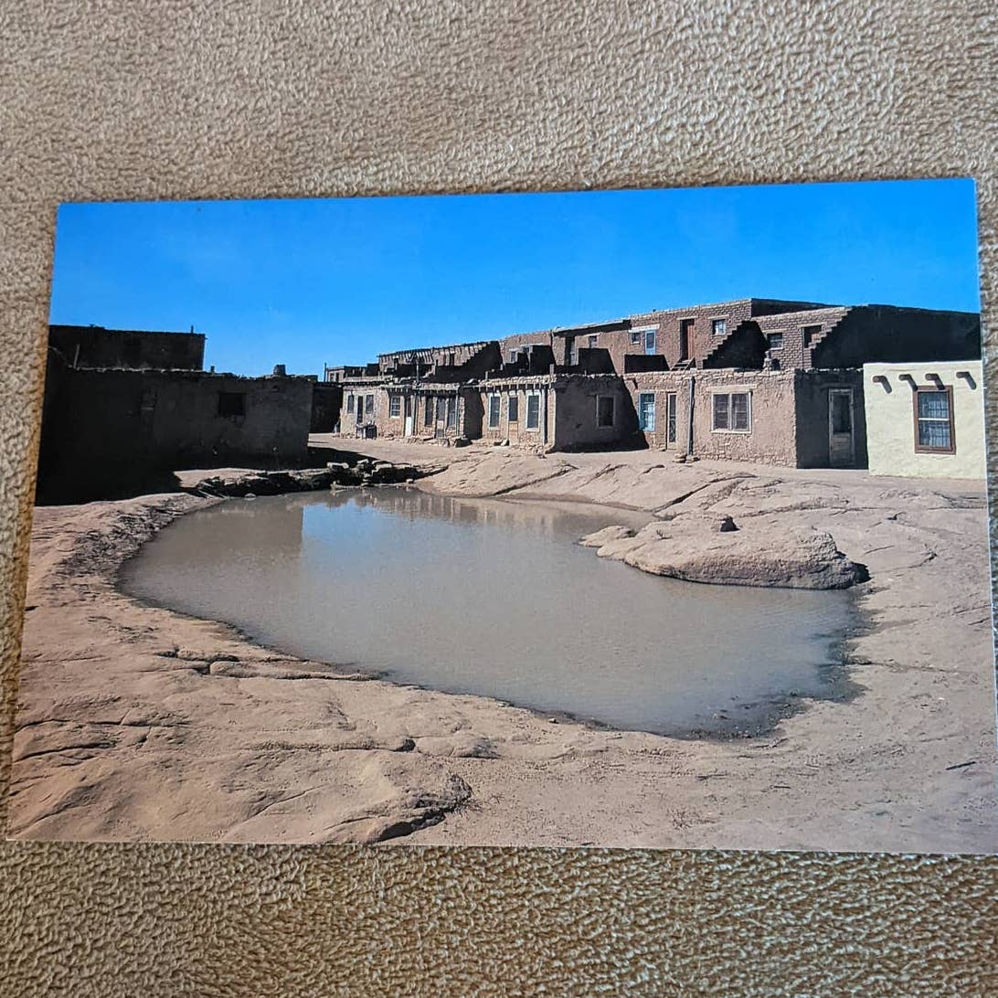 Sky City Pueblo of Acoma New Mexico Enchanted Mesa Rain Waterholes Postcards