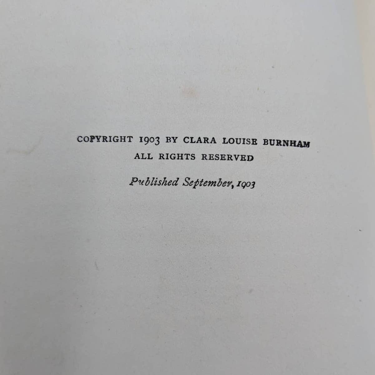 Jewel A Chapter In Her Life By Clara Louise Burnham Antiquarian Novel 1903