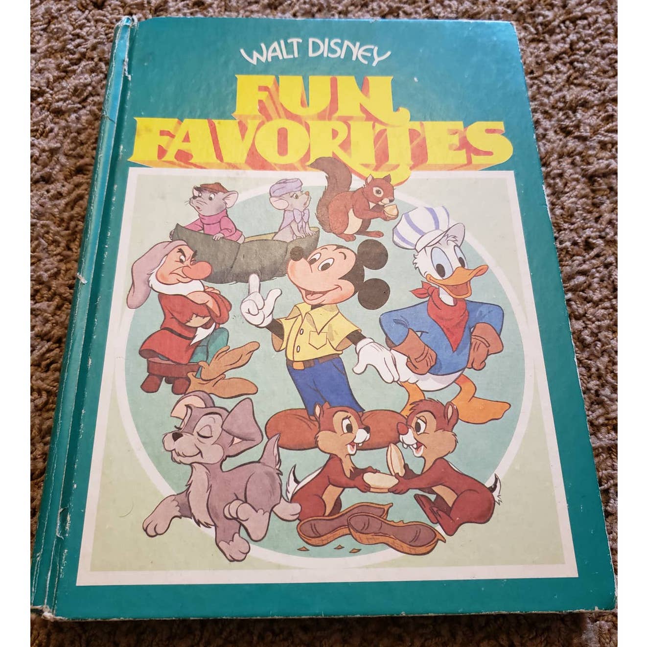 Vintage 1970s Walt Disney Fun Favorites Illustrations Golden Press Childrens