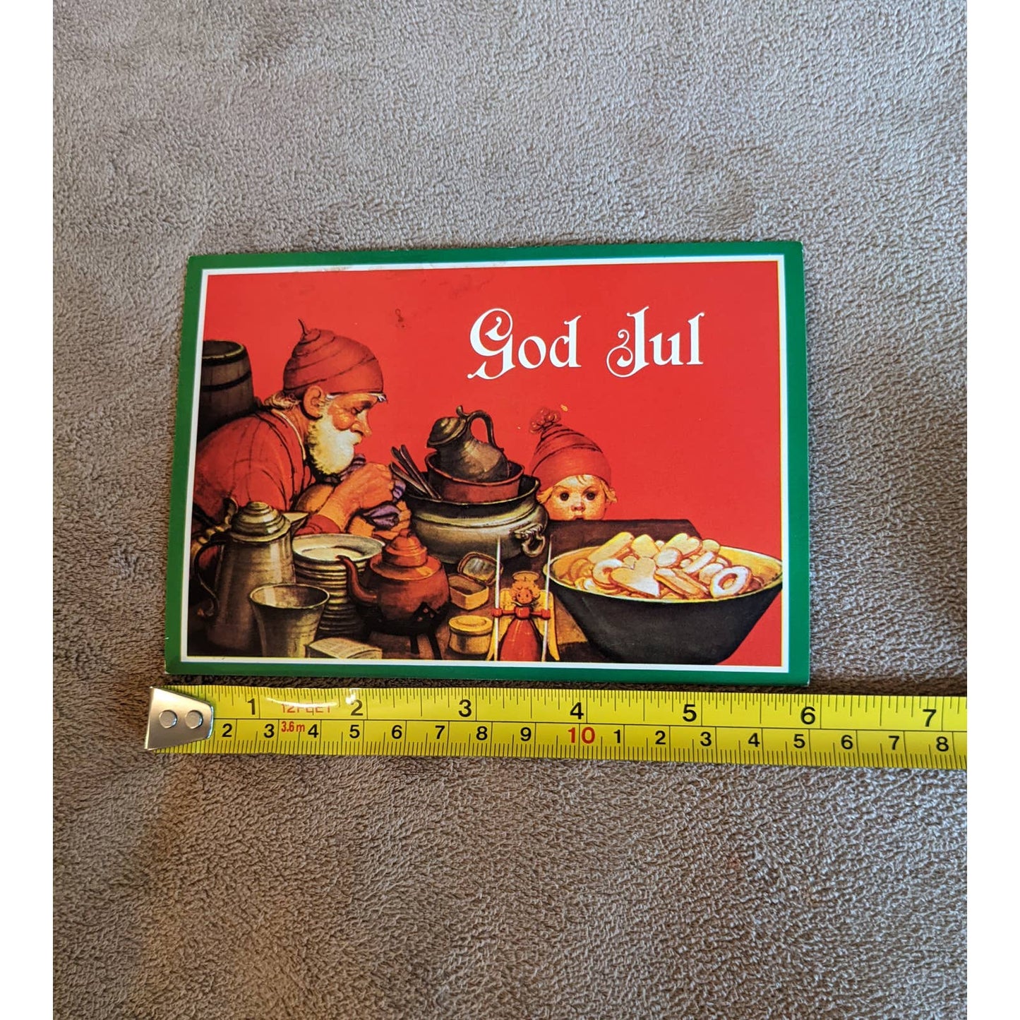 Vintage Gerhards "God Jul" Lot 6 Postcards Christmas Elves Shoveling, Toymaking