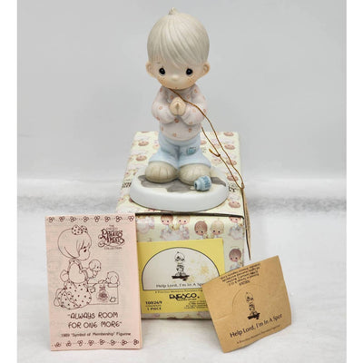 Precious Moments Help Lord I'm In A Spot Child Spilled Milk 1986 Vintage Box Tag