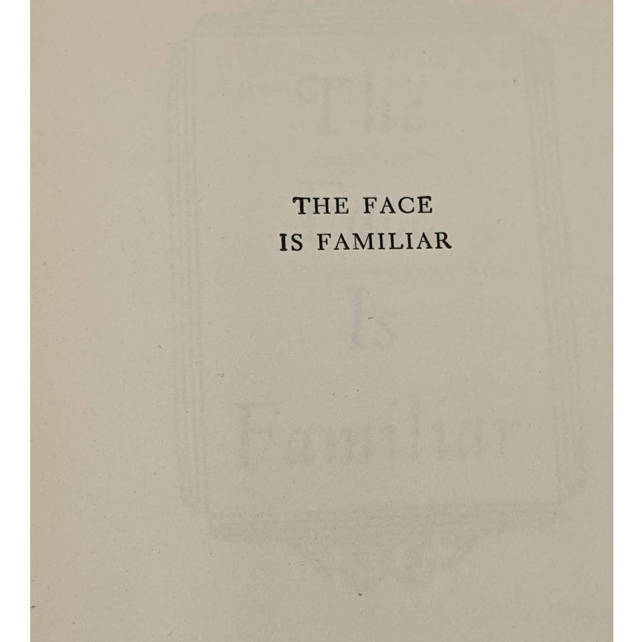 The Face Is Familiar The Selected Verse Of Ogden Nash Poet Vintage Poetry 1941