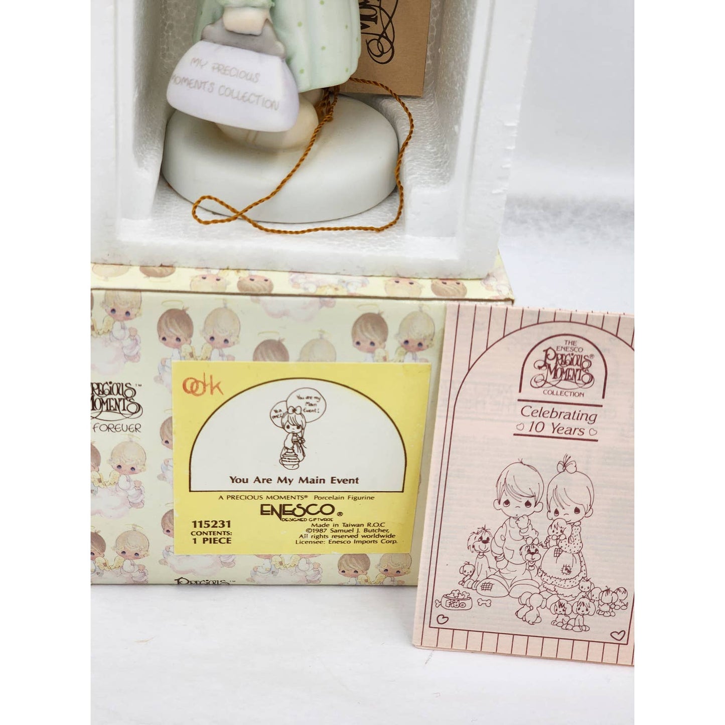 Precious Moments Figurine You Are My Main Event 115231 Vintage Box Tags