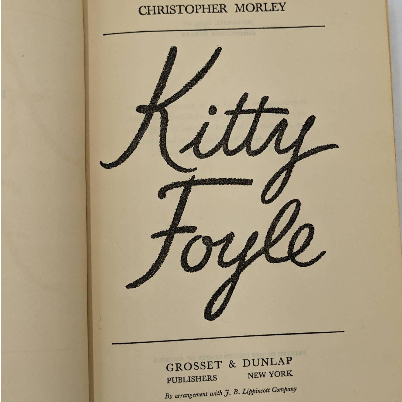 Kitty Doyle By Christopher Morley Hardcover Vintage Novel Early Printing 1939