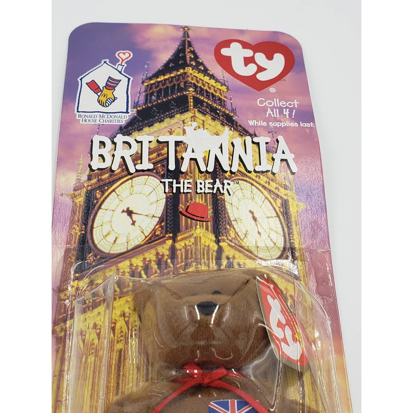 Ty McDonalds Beanie Britannia the Bear - New in Box