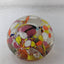 St Clair Paperweight Glass Vintage Art Glass Colorful Floral Bubble Handmade USA