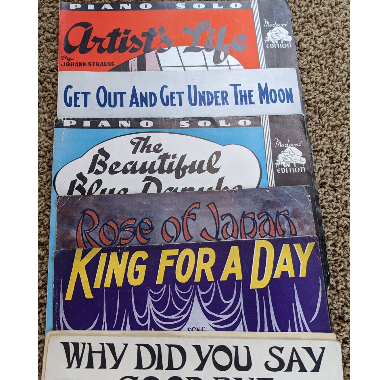 Vintage 1940s Sheet Music Lot of 7 Why did you say goodbye