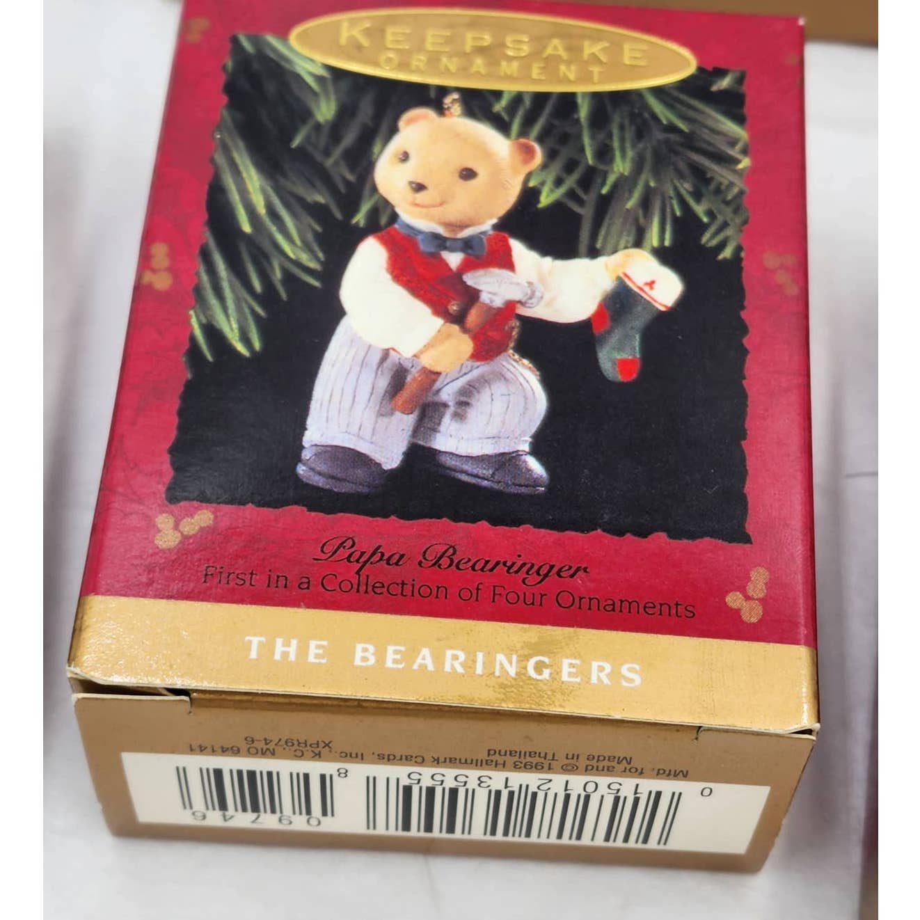 Hallmark Ornament Keepsake Bearingers Lot 4 Victorian Christmas Vintage 1993