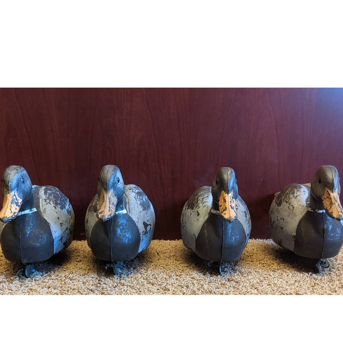 Lot Of 4 Plastic Hunting Duck Decoys Vintage