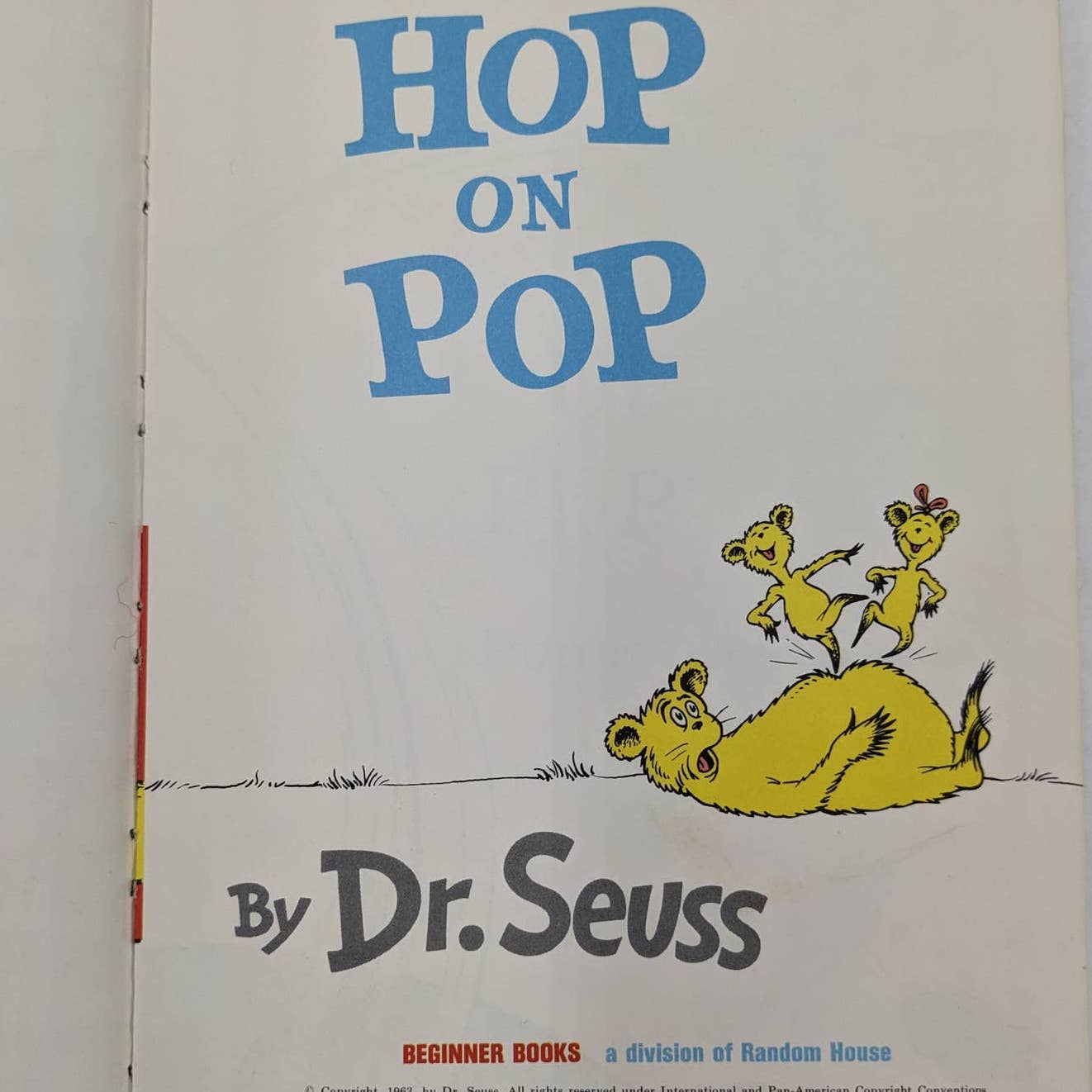 Hop On Pop By Dr. Seuss Beginner Book Club Edition Vintage Childrens 1963