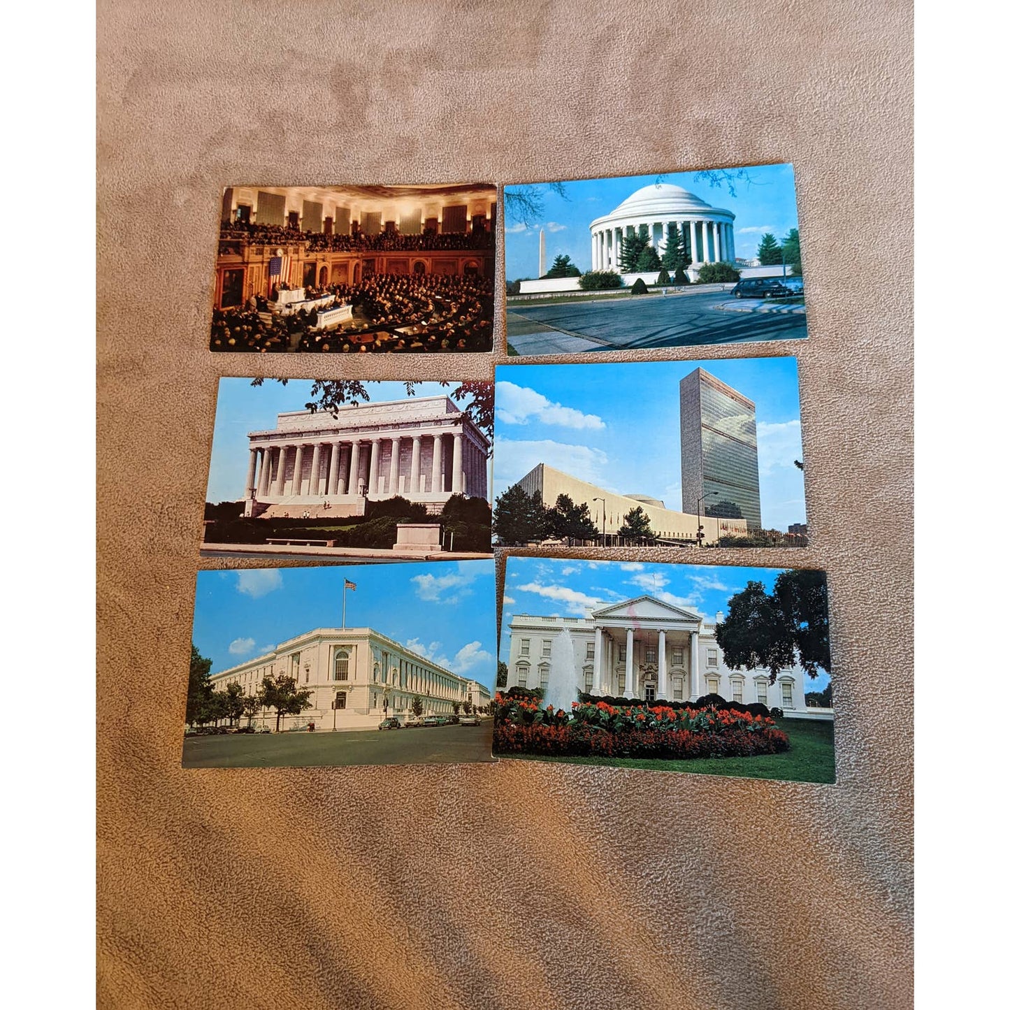 Vintage Washington DC Postcard Lot Lincoln, Washington, JFK Grave, Supreme Court