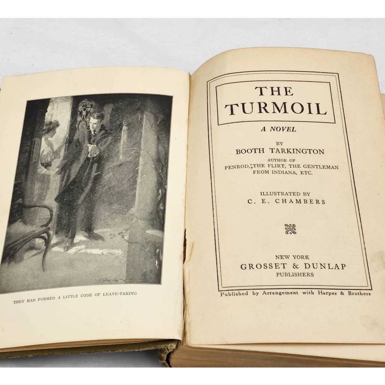 The Turmoil By Booth Tarkington A Novel Illustrated Antique Book 1915