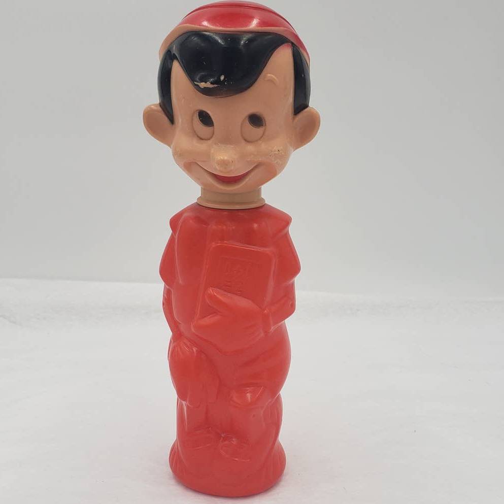 Vintage Soaky Walt Disney Pinocchio Colgate Palmolive Soaky 11 Oz Container 9.5"