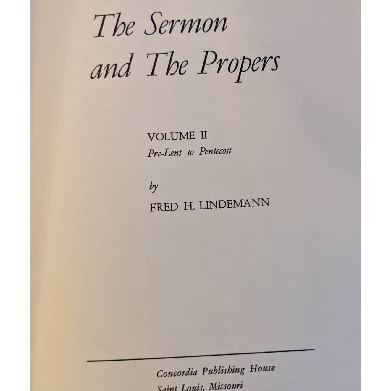 Vintage The Sermon And The Propers 4 Volume Set 1-4 By Fred Lindemann 1960s