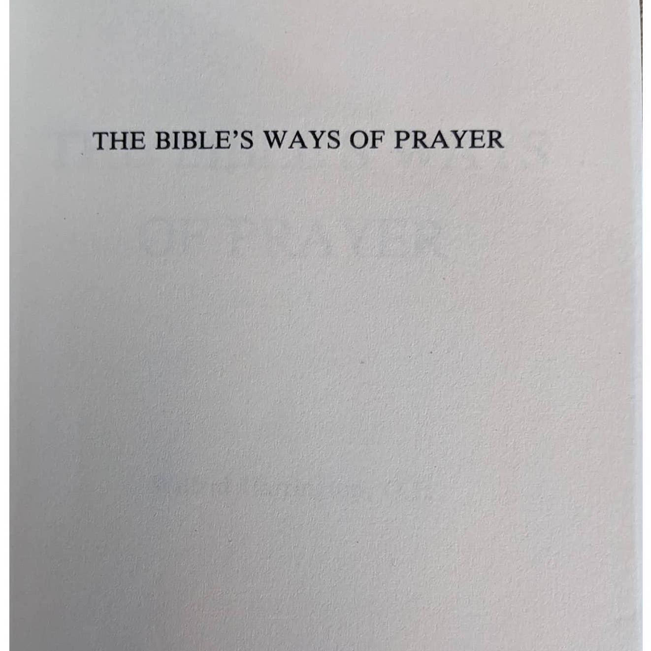 Vintage The Bible's Ways Of Prayer 1980 By Wilfrid Harrington, O.P. Paperback