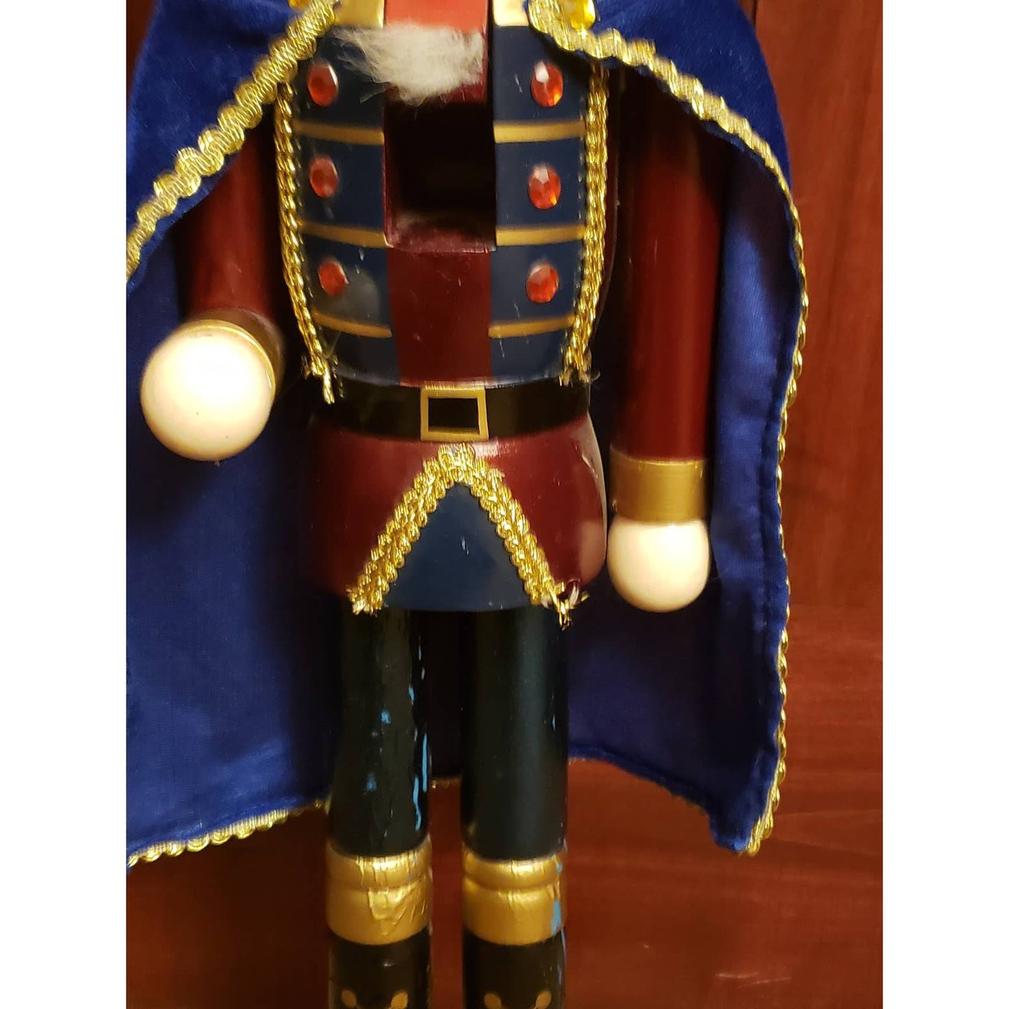 Large Nutcracker 25" Blue Cape Standing 2 Ft Tall