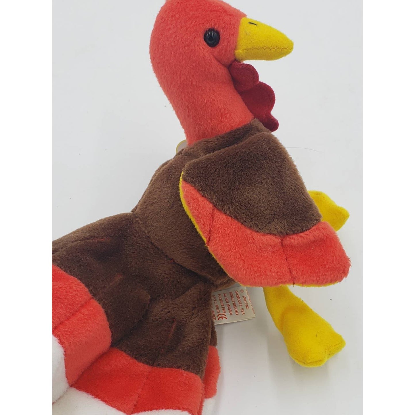 Ty Beanie Babies 1996 Gobbles the Turkey Collectible - PVC Pellets