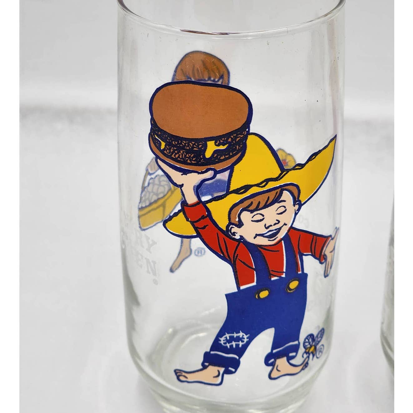 Pepsi Country Kitchen Country Gal & Boy Vintage Collector Drinking Glasses Set 4