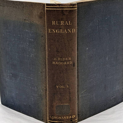 Rural England Volume 1 By H. Rider Haggard Antiquarian Agricultural 1902