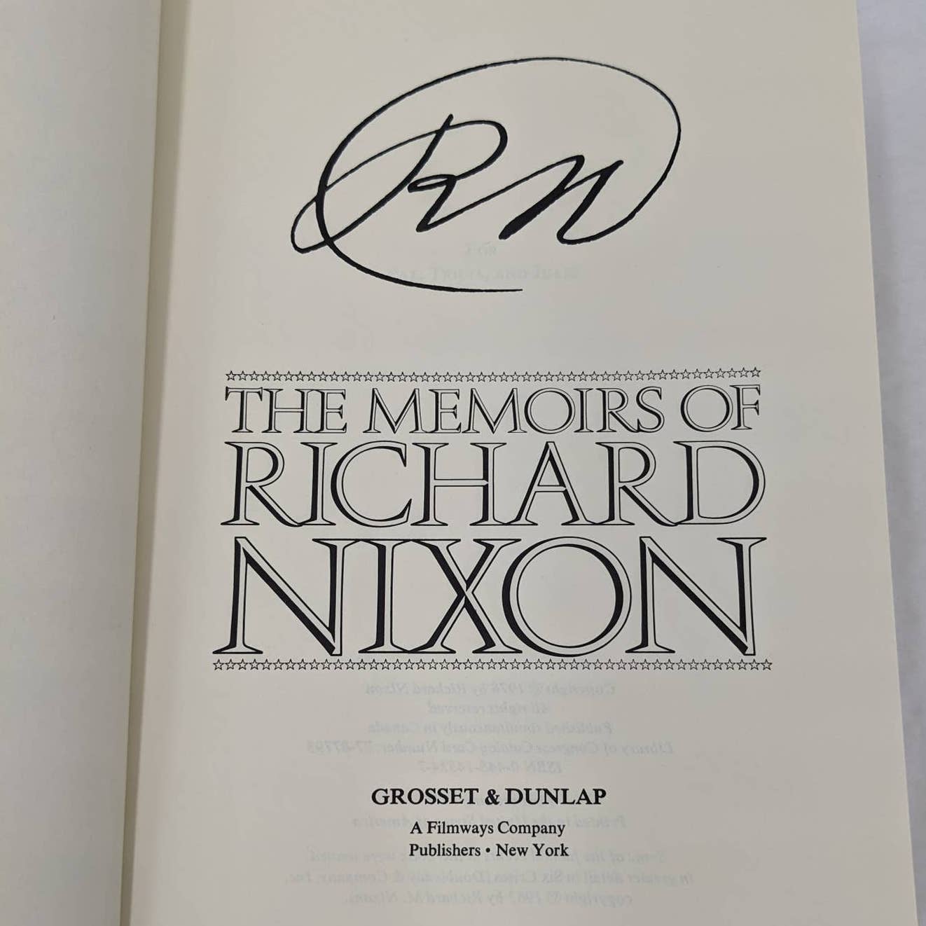 The Memoirs Of Richard Nixon By President Nixon First Printing Vintage 1978