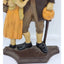 Vintage Ben Franklin Cast Iron Doorstop Holding Cane Hugging Girl Heavy 14" Tall